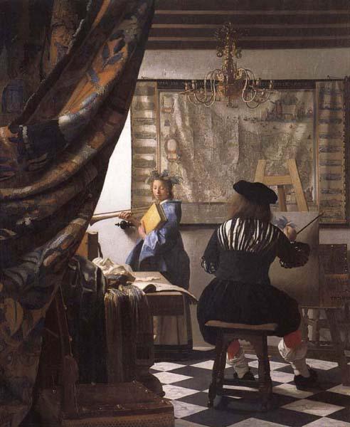Jan Vermeer The Art of Painting Sweden oil painting art